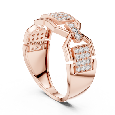 Zarevienne Geometric Diamond Ring
