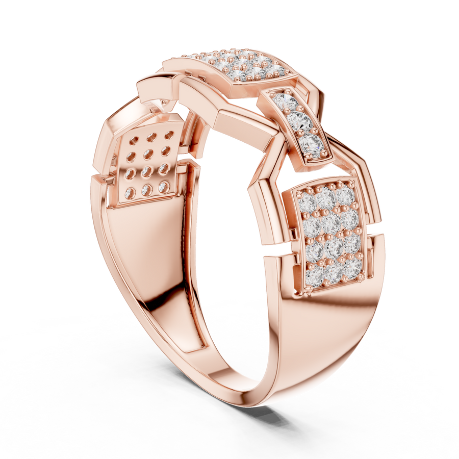 Zarevienne Geometric Diamond Ring
