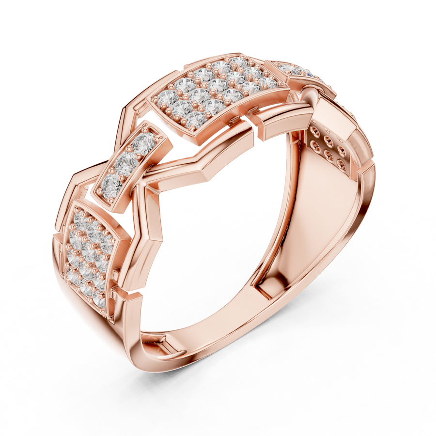 Zarevienne Geometric Diamond Ring