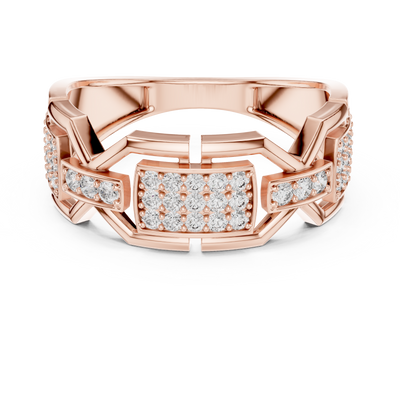 Zarevienne Geometric Diamond Ring