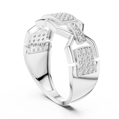Zarevienne Geometric Diamond Ring