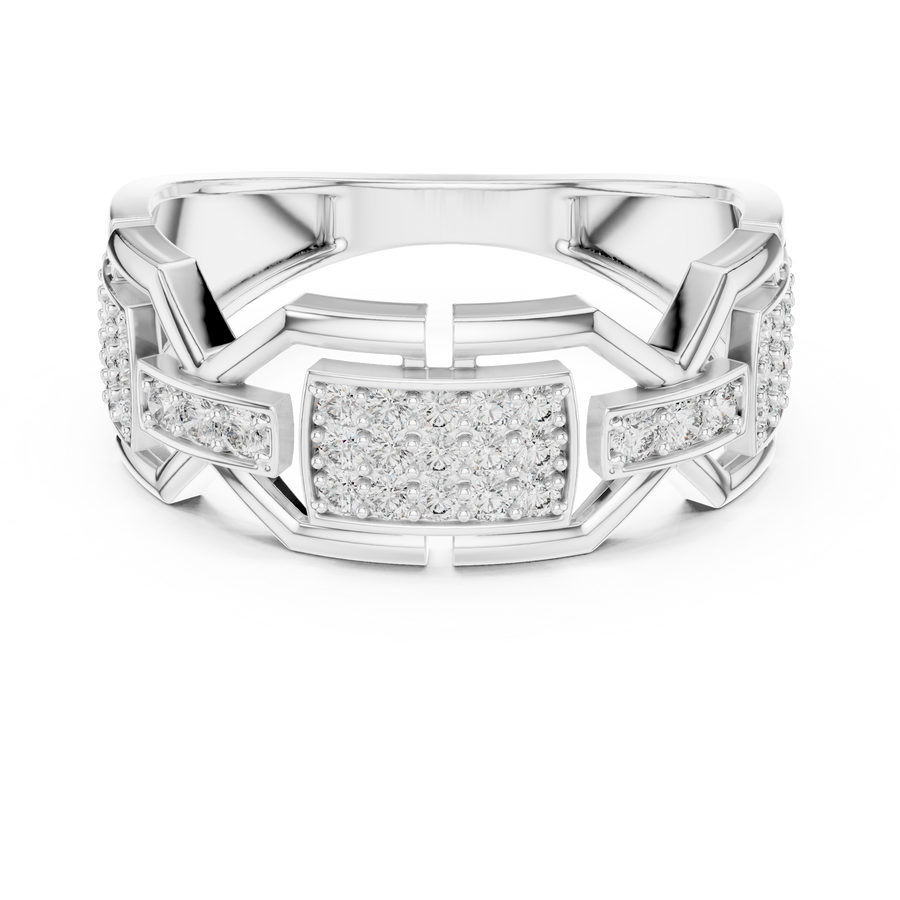 Zarevienne Geometric Diamond Ring