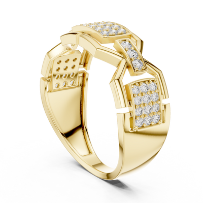 Zarevienne Geometric Diamond Ring
