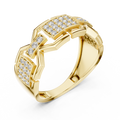 Zarevienne Geometric Diamond Ring
