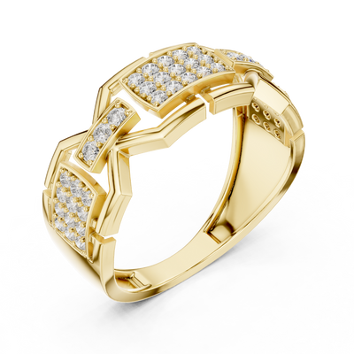 Zarevienne Geometric Diamond Ring