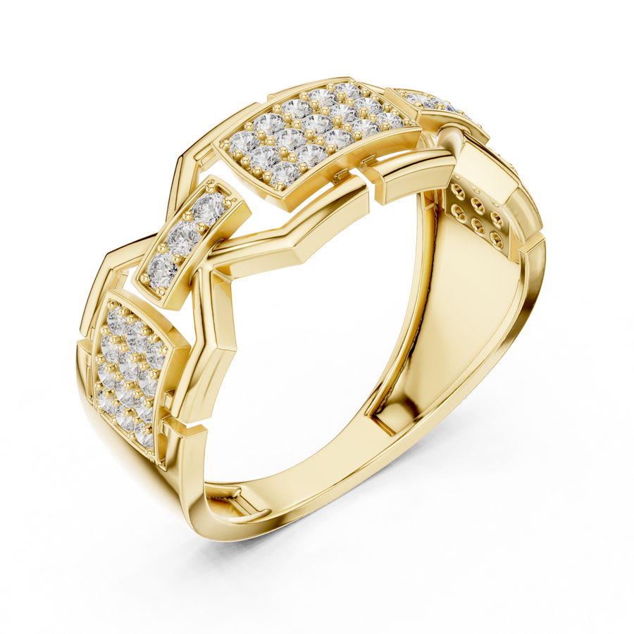 Zarevienne Geometric Diamond Ring