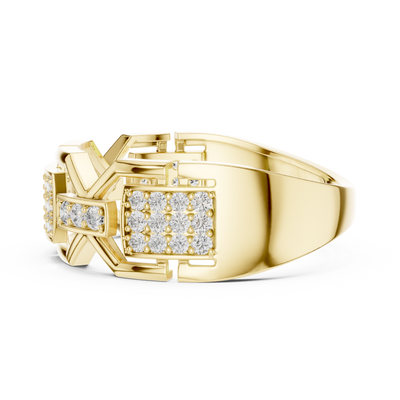 Zarevienne Geometric Diamond Ring