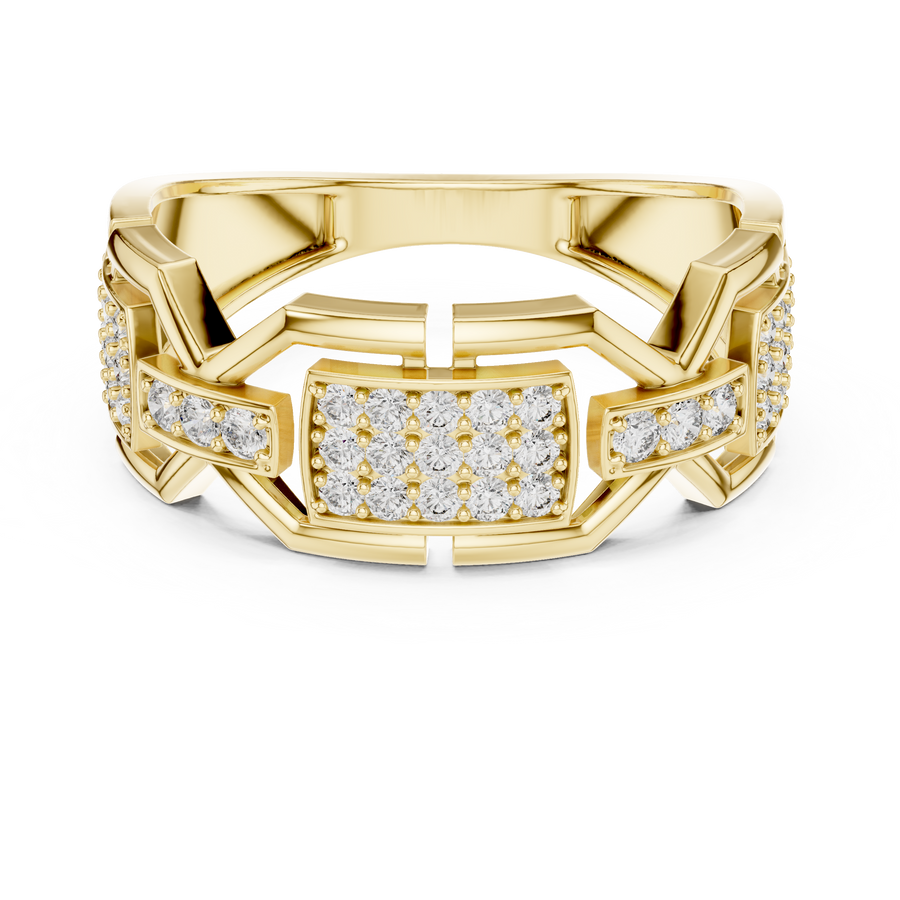 Zarevienne Geometric Diamond Ring