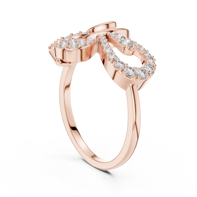 Orlienne Floral Swirl Diamond Ring