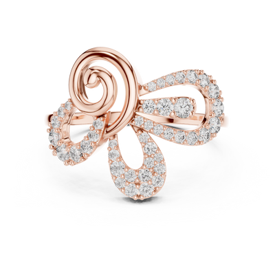 Orlienne Floral Swirl Diamond Ring