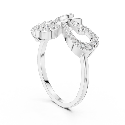 Orlienne Floral Swirl Diamond Ring
