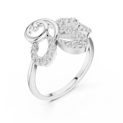 Orlienne Floral Swirl Diamond Ring