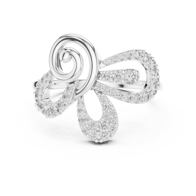 Orlienne Floral Swirl Diamond Ring