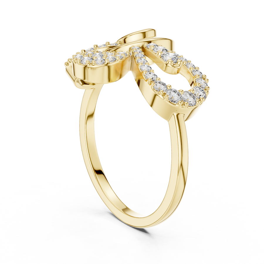 Orlienne Floral Swirl Diamond Ring