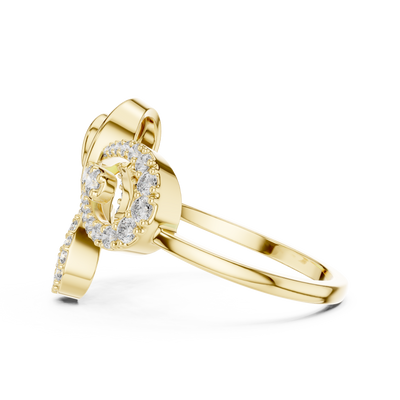 Orlienne Floral Swirl Diamond Ring