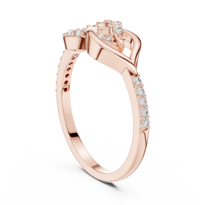 Virellienne Interlocking Knot Diamond Ring