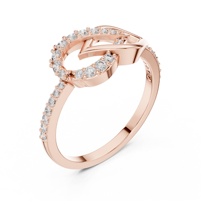 Virellienne Interlocking Knot Diamond Ring