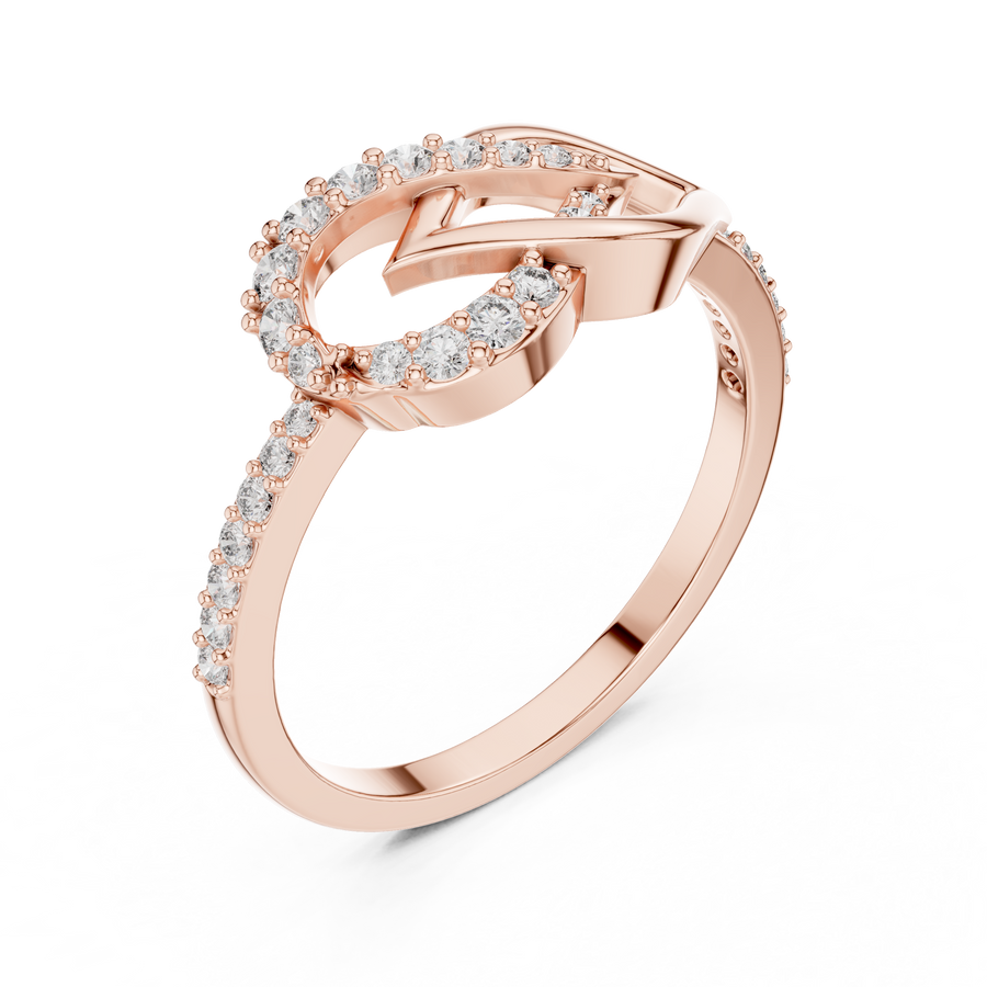 Virellienne Interlocking Knot Diamond Ring