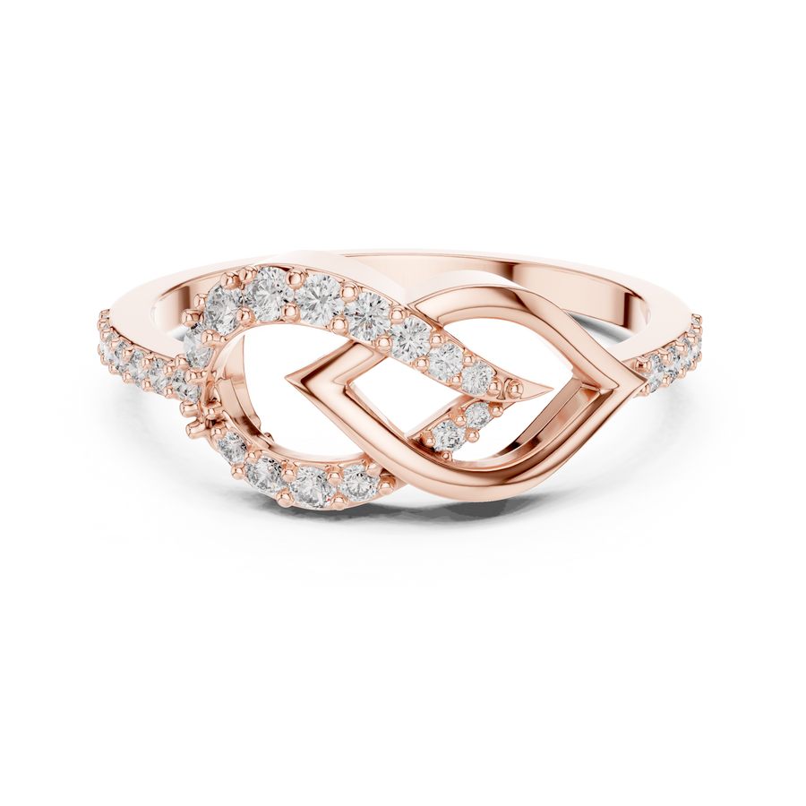 Virellienne Interlocking Knot Diamond Ring