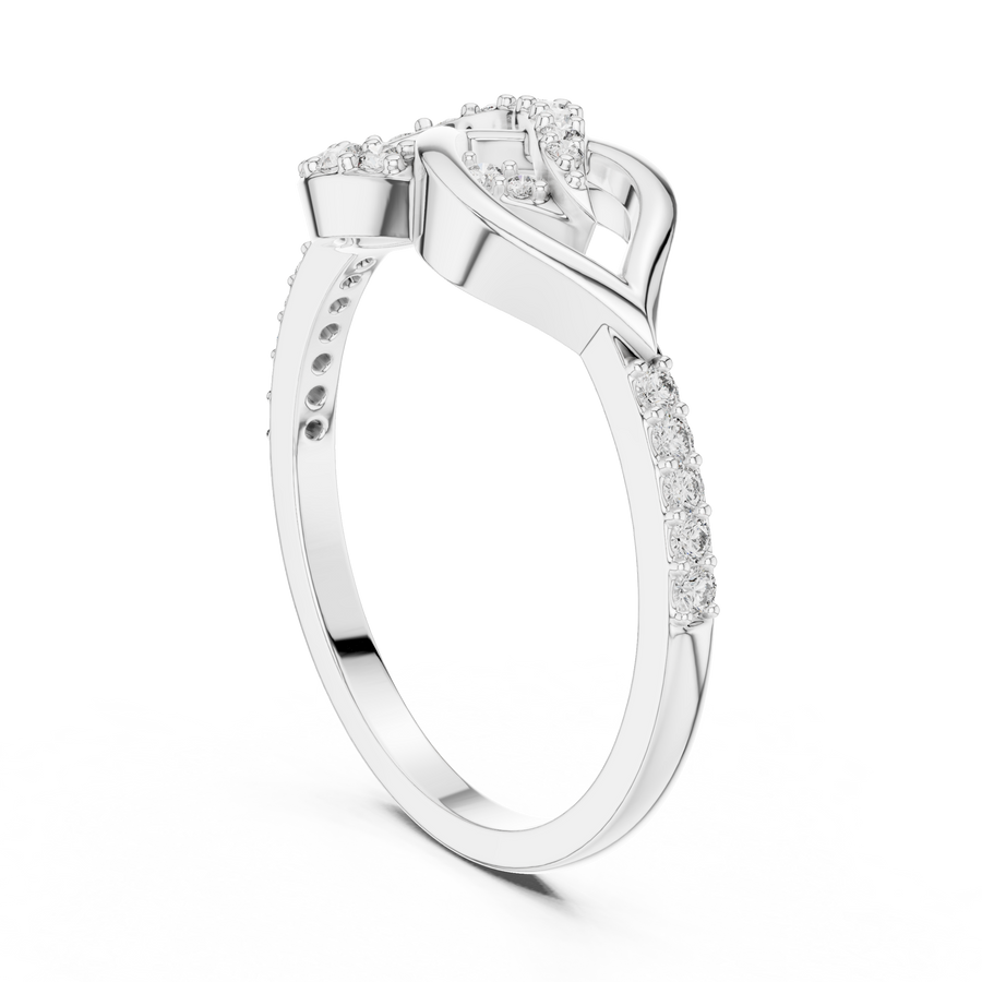 Virellienne Interlocking Knot Diamond Ring
