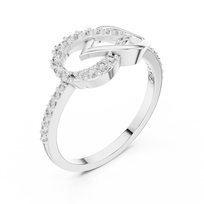 Virellienne Interlocking Knot Diamond Ring