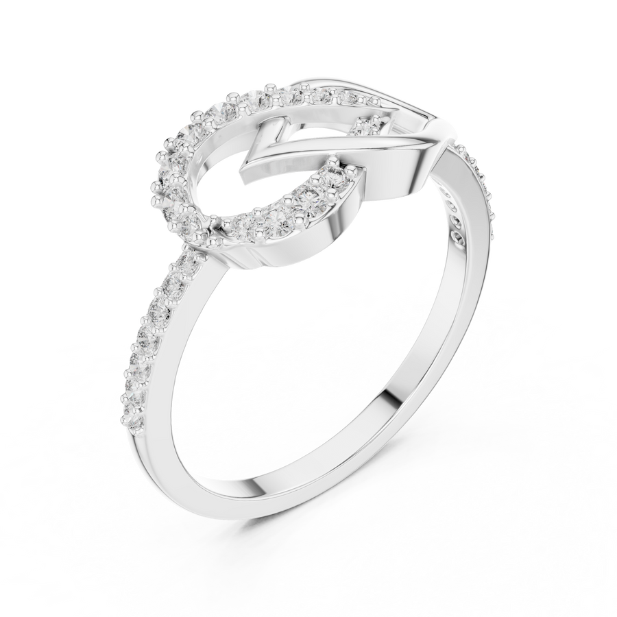 Virellienne Interlocking Knot Diamond Ring
