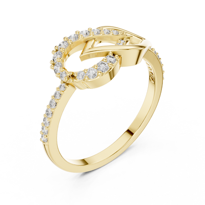 Virellienne Interlocking Knot Diamond Ring