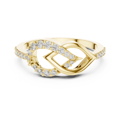 Virellienne Interlocking Knot Diamond Ring