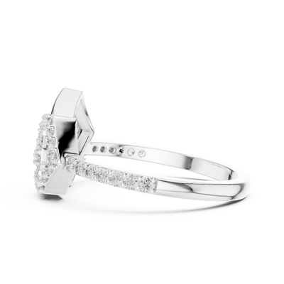 Averielle Heartline Pavé  Diamond Ring