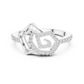 Averielle Heartline Pavé  Diamond Ring