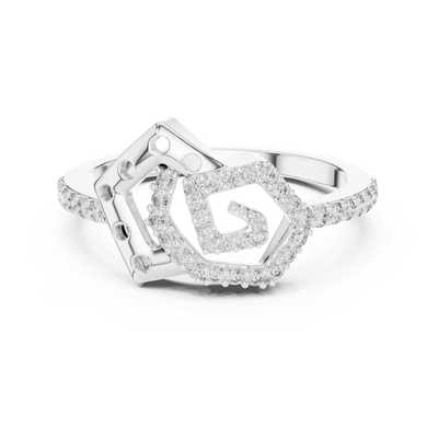 Averielle Heartline Pavé  Diamond Ring