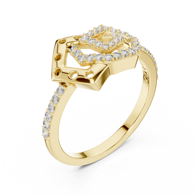 Averielle Heartline Pavé  Diamond Ring