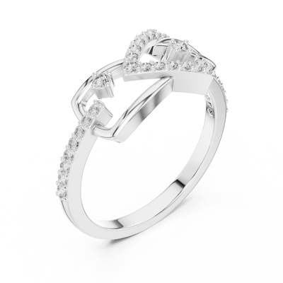 Seravienne Interlocking Pavé Diamond Ring