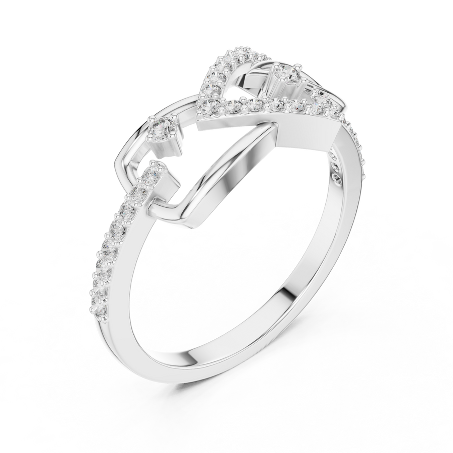 Seravienne Interlocking Pavé Diamond Ring