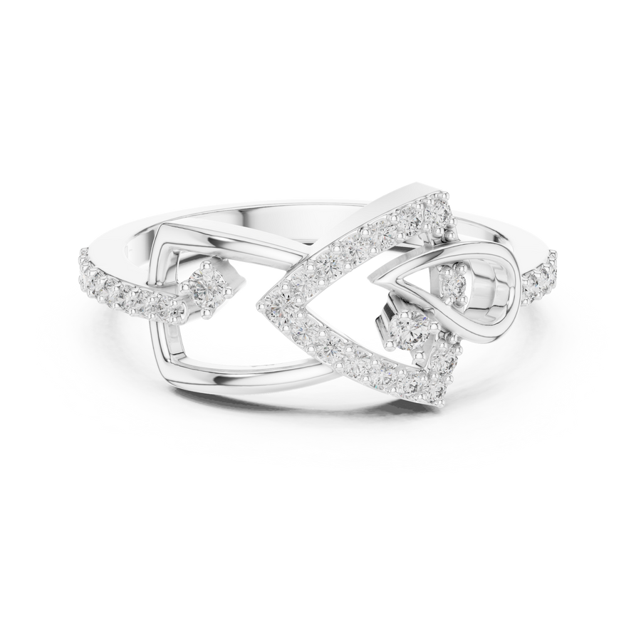 Seravienne Interlocking Pavé Diamond Ring