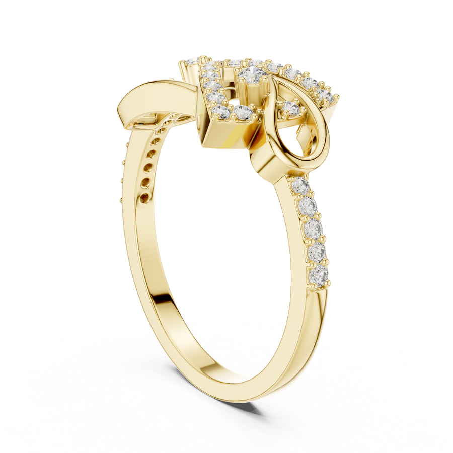 Seravienne Interlocking Pavé Diamond Ring