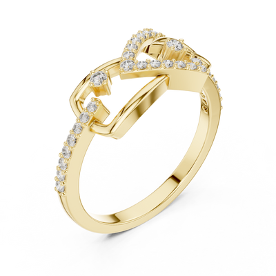Seravienne Interlocking Pavé Diamond Ring