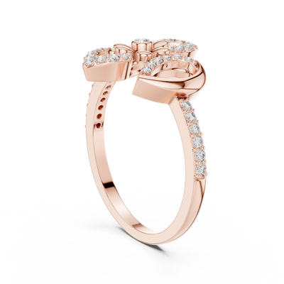 Valerienne Floral Cluster  Diamond Ring
