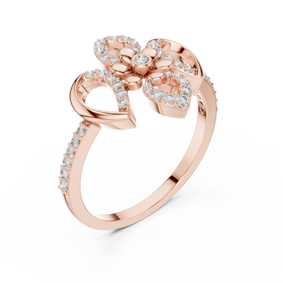 Valerienne Floral Cluster  Diamond Ring