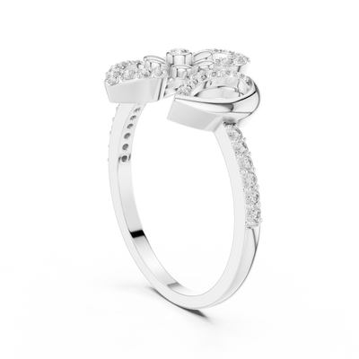 Valerienne Floral Cluster  Diamond Ring