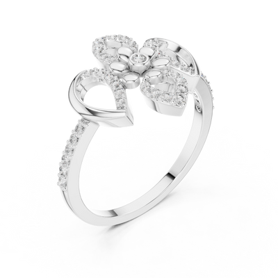 Valerienne Floral Cluster  Diamond Ring