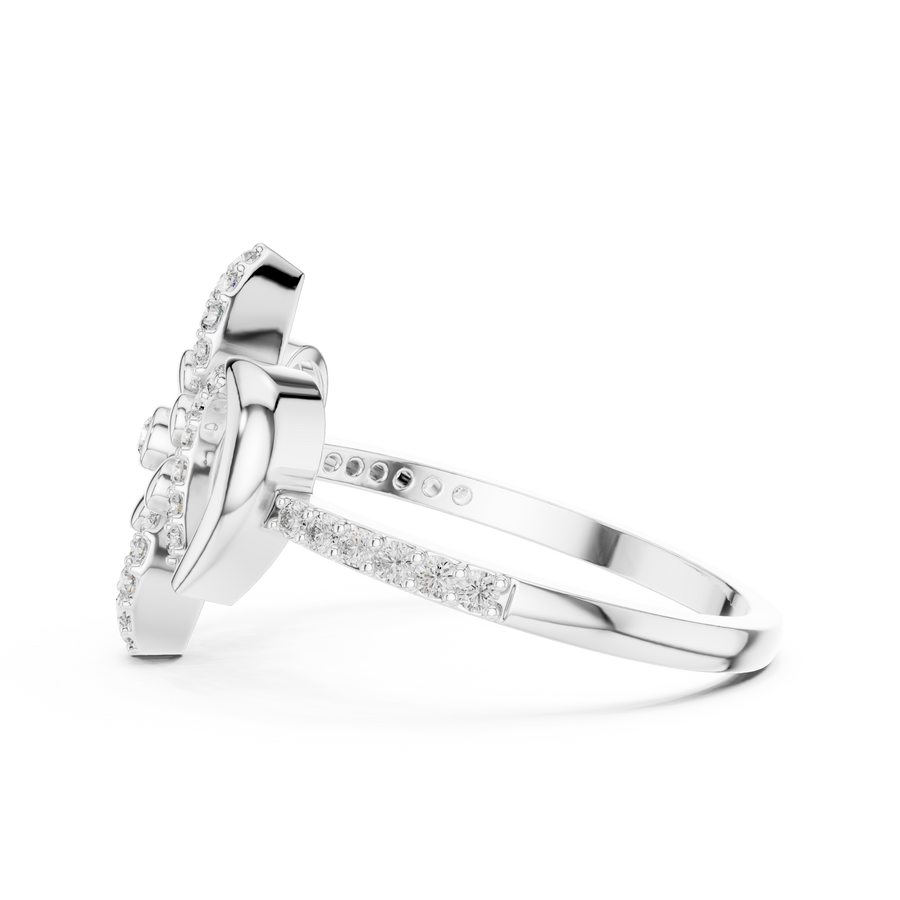 Valerienne Floral Cluster  Diamond Ring