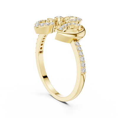 Valerienne Floral Cluster  Diamond Ring