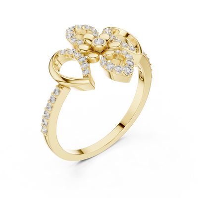 Valerienne Floral Cluster  Diamond Ring