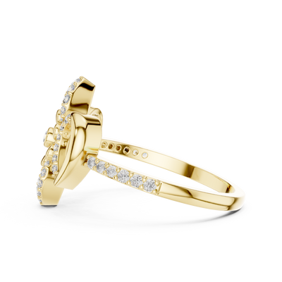 Valerienne Floral Cluster  Diamond Ring