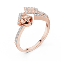 Avelienne Geometric Floral Diamond Ring