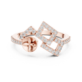 Avelienne Geometric Floral Diamond Ring