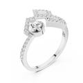 Avelienne Geometric Floral Diamond Ring
