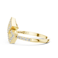Avelienne Geometric Floral Diamond Ring