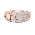 Lysavienne Pavé Cascade Round Diamond Ring